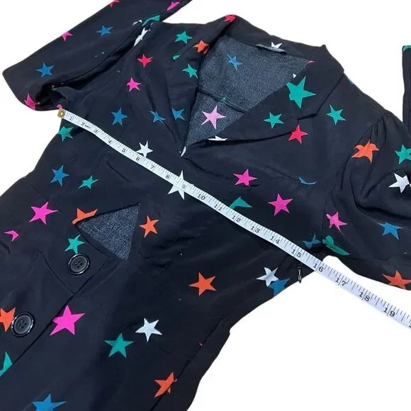 Nobody's Child Star Multi Color Cut out Mini Skater Dress Black Size 6 - Picture 13 of 16